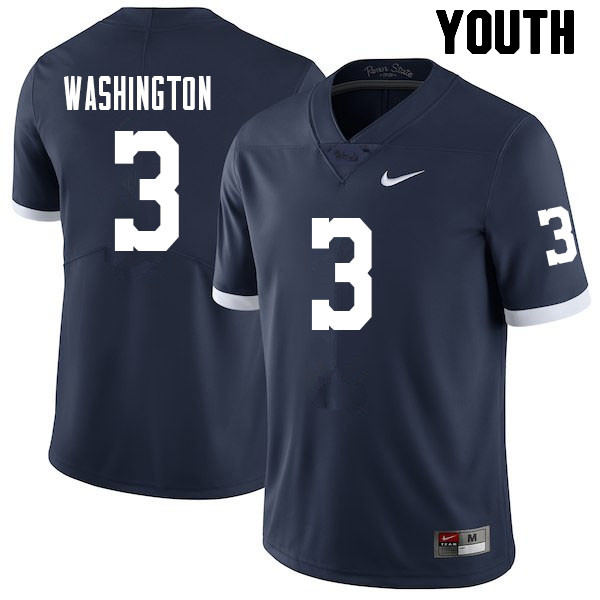 Youth #3 Parker Washington Penn State Nittany Lions College Football Jerseys Sale-Retro